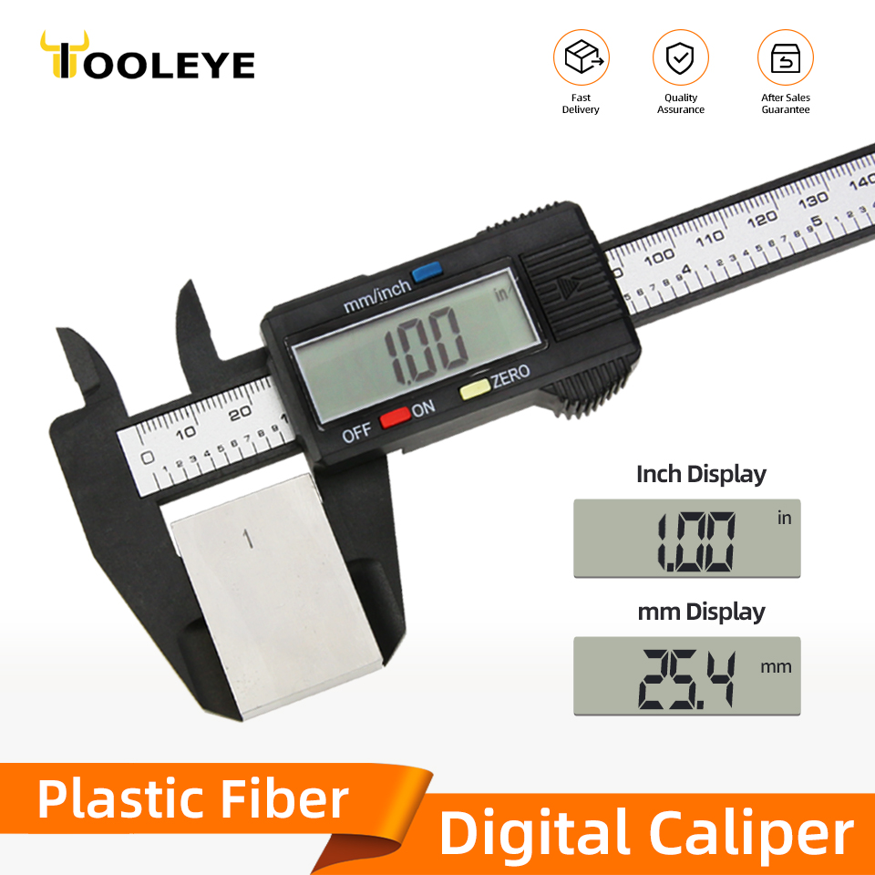Digital Caliper Electronic Plastic Calipers Vernier Measuring Tools Carpentry Tool Ruler Large Screen Pachometer Digital Caliber