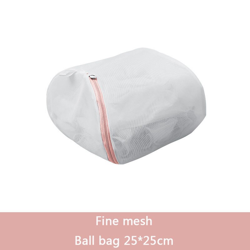 Fresh Solid Laundry Washing Bag Beautiful Zippers High Density Permeable Mesh Large Washing Machine Protection Bags For Clothes: Fine Mesh Ball bag