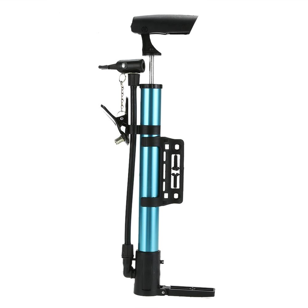 Portable Mini Bicycle Hand Air Pump Ball Tire Inflator Pump Aluminum Alloy High Pressure Cycling MTB Mountain Bike Pump: Blue