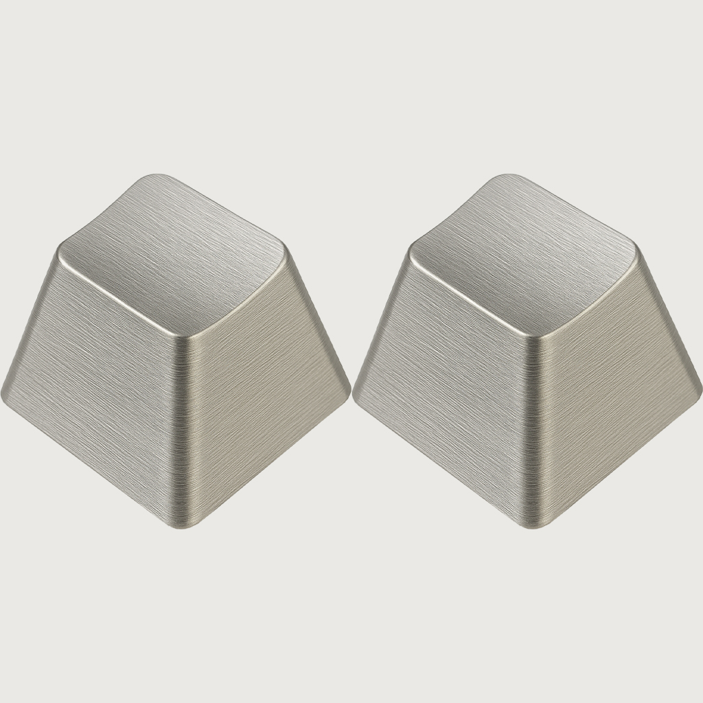 1/2/3 luksuriøse spilltastaturer i aluminiumslegering, tastehetter, universelle metall-sølvfargede mekaniske tastaturer med modifikatorer og tastetrekker: Beige