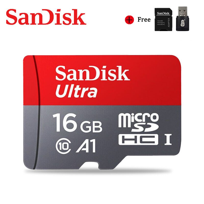 SanDisk Memory Card A1 400GB 256GB 200GB 128GB 64GB Micro sd card Class10 32GB 16GB Memory Microsd TF/SD Flash Card smartphone: 16GB Adp CYCR