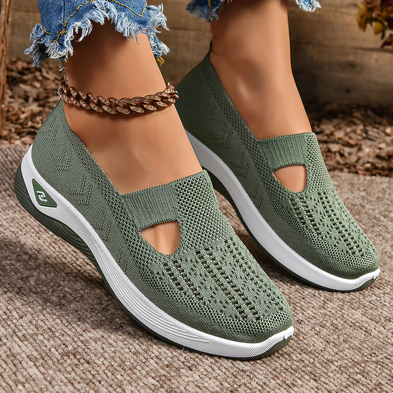 Vrouwen Wiggen Sneakers Schoenen Slip Op Flats Mannen Loafers Ademend Mesh Running Sneakers Dames Sportschoenen