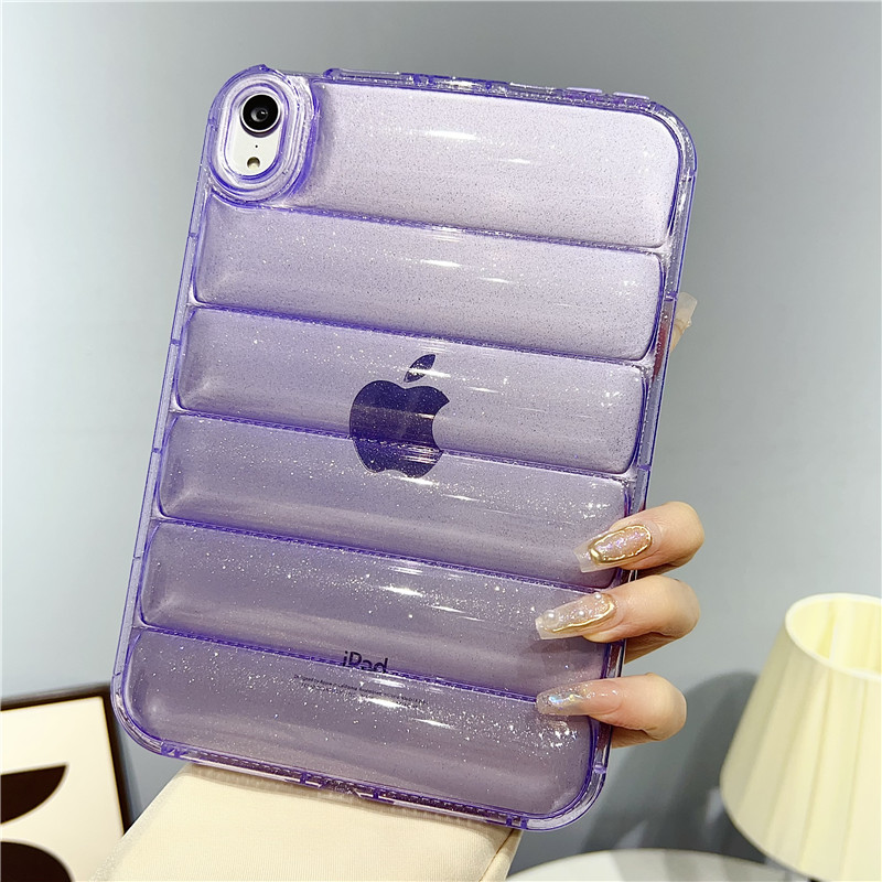 Glitter donsjack Tablet Case voor ipad 10e 9 8 7 Generatie 10.2 Pro 11 inch Air 4 Air 5 10.9 inch Mini 6 5 4th Achterkant: ELEVEN / Blauw