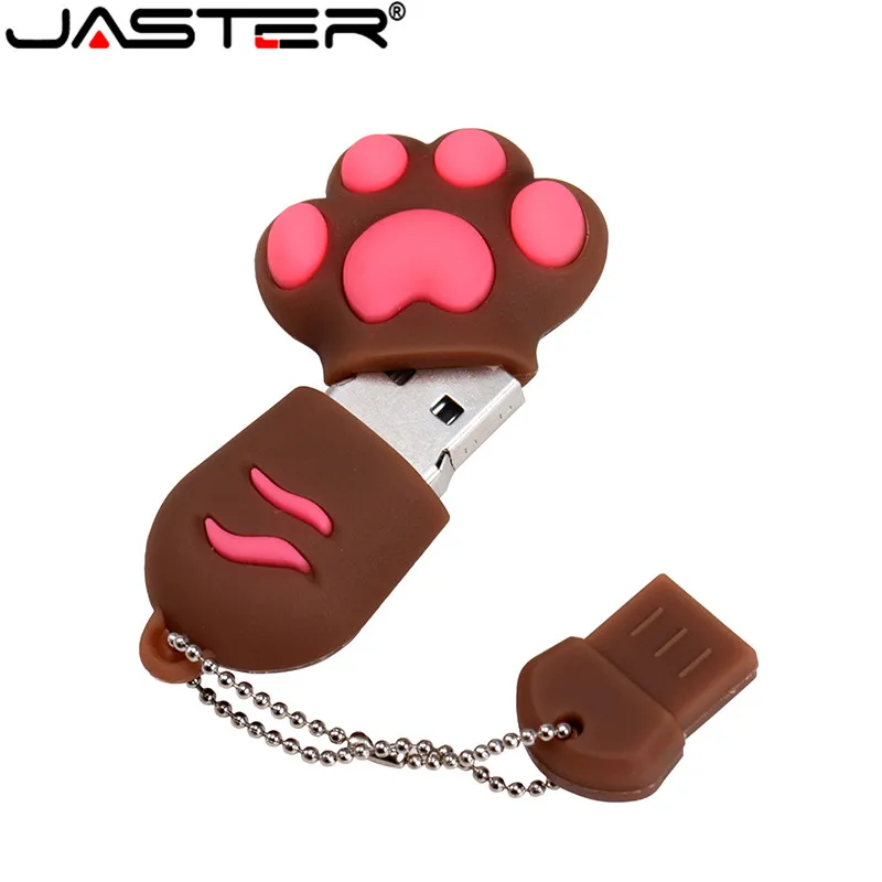 JASTER dessin animé chat griffe USB clés 64GB mignon stylo lecteur 32GB 16GB Mini Gel de silice USB bâton pour les enfants