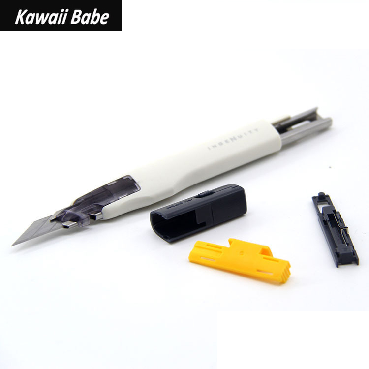2PCS Utility Knife Self-Locking Metal Blades 9mm Paper Cutter Stationery TOOL KNIFE Safety wallpaper knife School Office