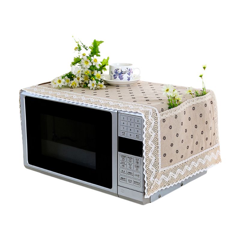 Moderne Eenvoudige Magnetron Cover Stofdicht Katoen Machine Protector Decoratieve Keuken Apparaat Cover 13.7X39.3Inch: O