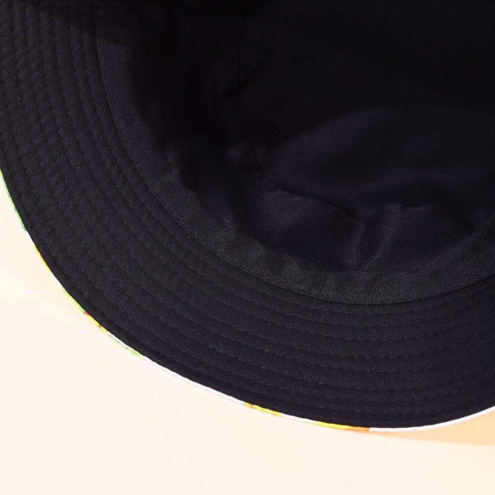 1pc- pack hattar sommargrönsaker frukttryck bucket hats för flickor hiphop solskyddshatt män kvinnor #39