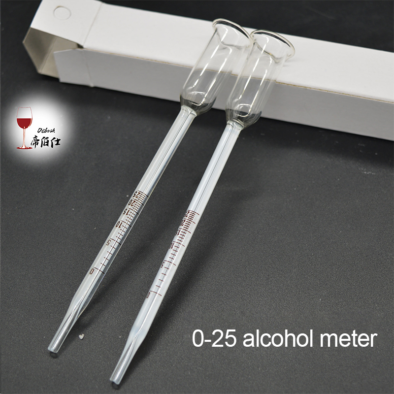 Wine/fruit wine alcohol meter 0-25 degrees to measure the alcohol content of dry wine/fruit wine, household wine accessories