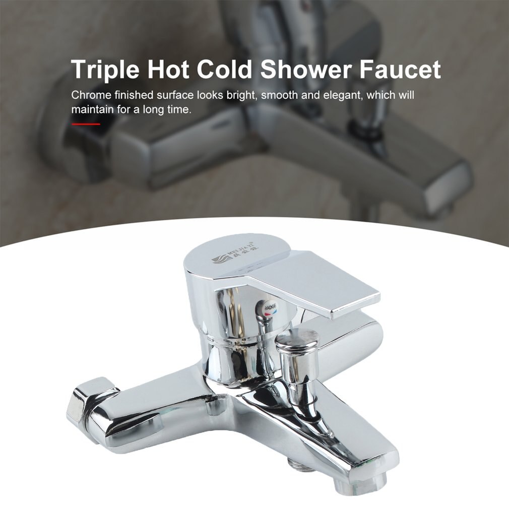 Douche Kraan Bad Douche Kraan Triple Koude Douche Kraan Muur Gemonteerde Bad Kraan Water Tap Voor Badkamer