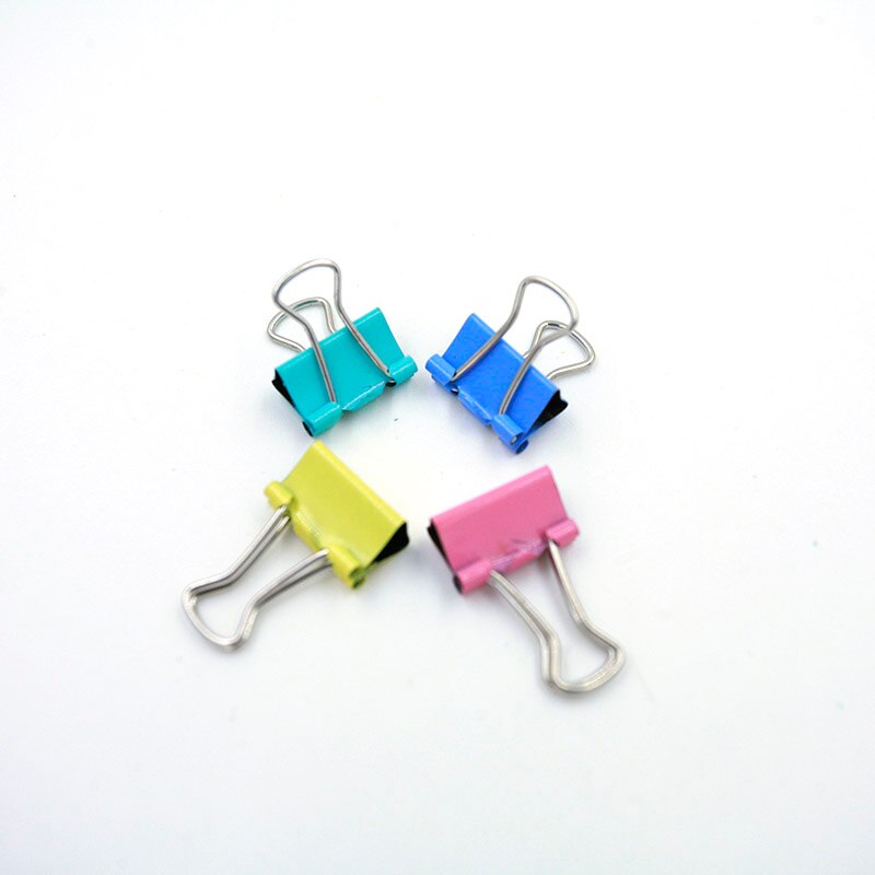 60 Assorted Small Office Organize Mini Metal Binder Grip Clips 15mm Notes Letter
