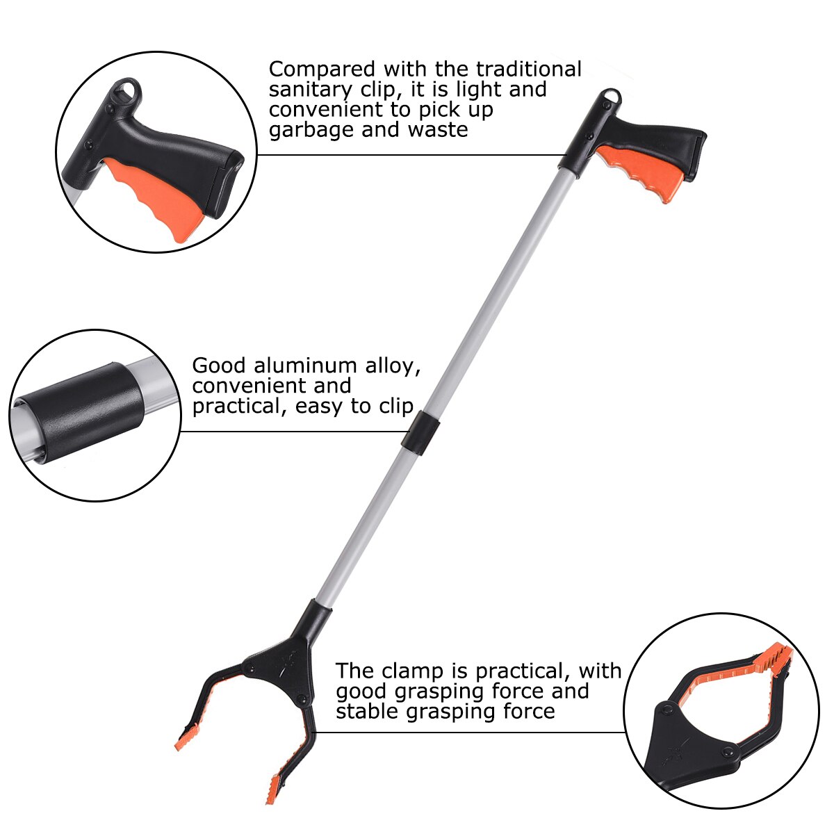 6 Kleur Aluminium Vouwen De Fetch Apparaat Pickup Sanitaire Vuilnis Tang Tuin Voor Tuin Gereedschap Tool