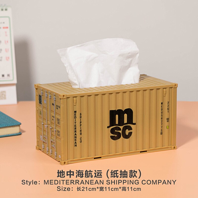 Model container Iron retro arts iron decoration Container Tissue Box Antique classical container model case box: Red