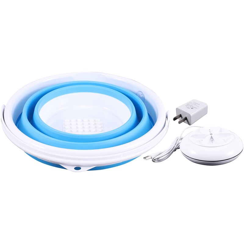 Mini Portable Bucket Turbine Washing Machine Foldable Bucket Type USB Laundry Clothes Washer Cleaner For Home Travel