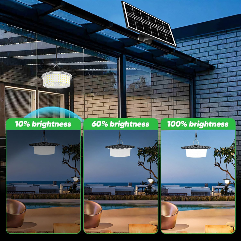 Hanglamp op zonne-energie binnen en buiten, bewegingssensor op zonne-energie, 244LED-beveiligingslamp met afstandsbediening voor buitentuin