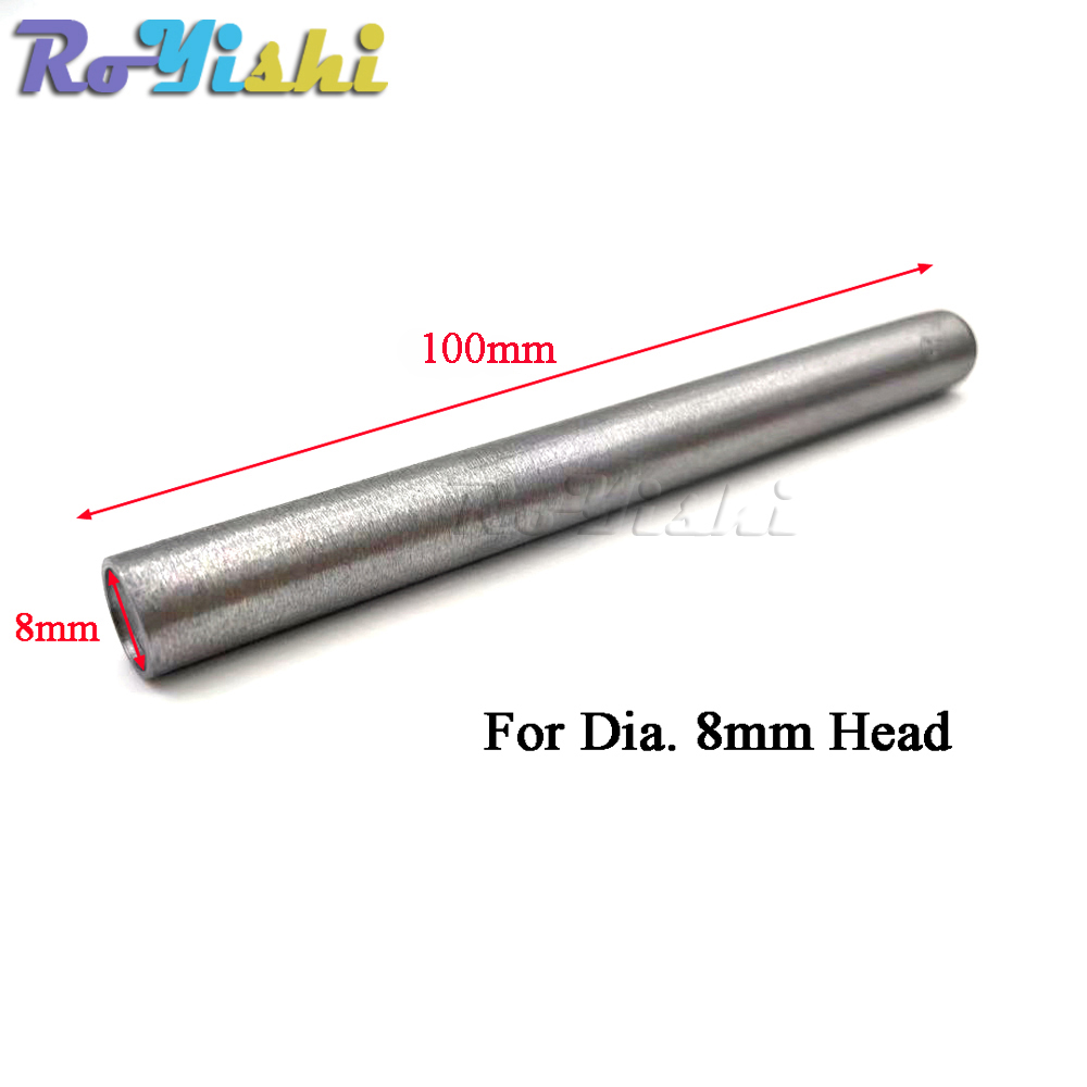 Double cap rivets setting tool single cap snap rivet punch setter hand tool Steel spike studs for leather craft garment shoe DIY: 8mm