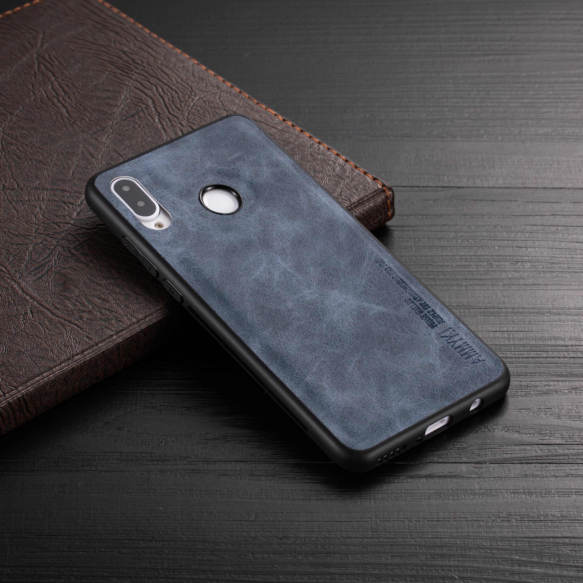 Leren hoesje voor samsung galaxy  a40 m10 m20 m30 hoesje tpu bumper hoesje voor samsung  a40 m10 m20 m30 hoesje: Voor samsung  a40 / Blauw