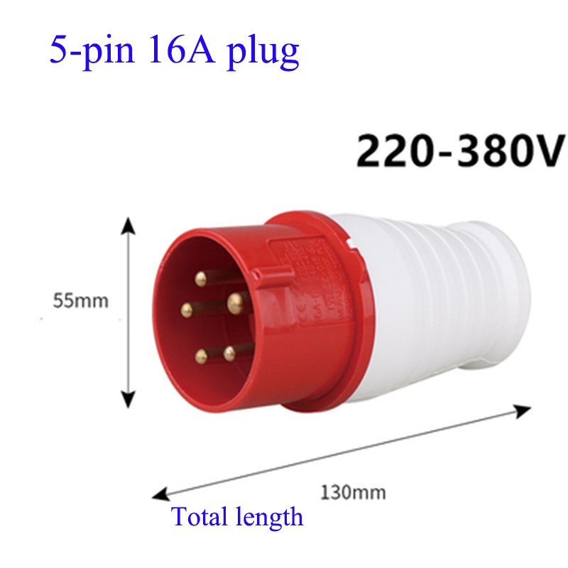 16A Lndustrial Plug Waterproof Explosion-proof Aviation Plug Docking Socket Connector Three-phase Electric 3-core 4-core 5-hole: Silver