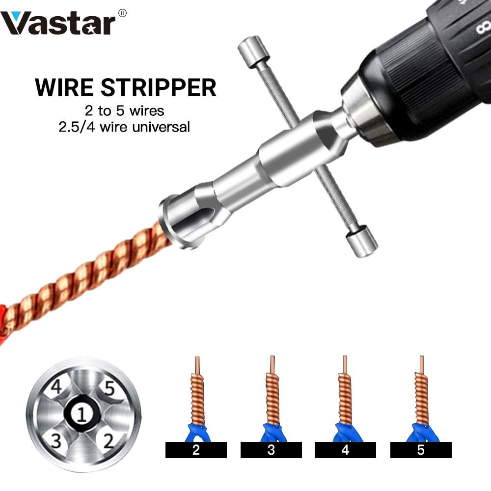 Automatic Wire Stripper Electrical Twist Wire Tool Electrician Universal Twisting Wire Stripping Doubling Machine Connector
