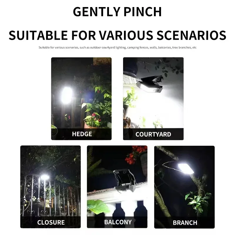 Clip On Solar Motion Lights Outdoor Waterproof,Solar Fence Lights Outside with 58 LEDs, Portable Solar Powered Security Light