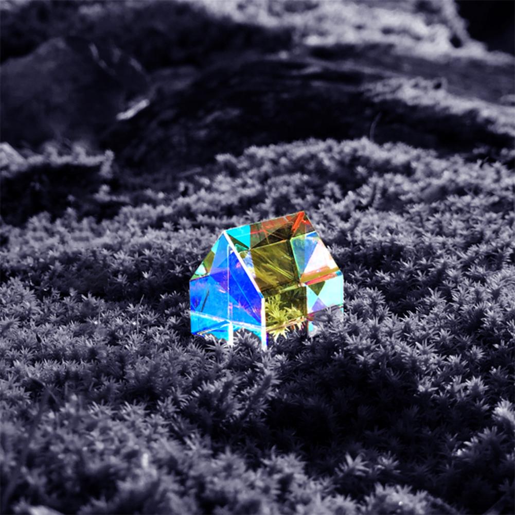 Cube Prism Kleur-Verzamelen Prisma Creatieve Cabine Vorm Vierkante Prisma Optische Glazen Lens Experiment Instrument