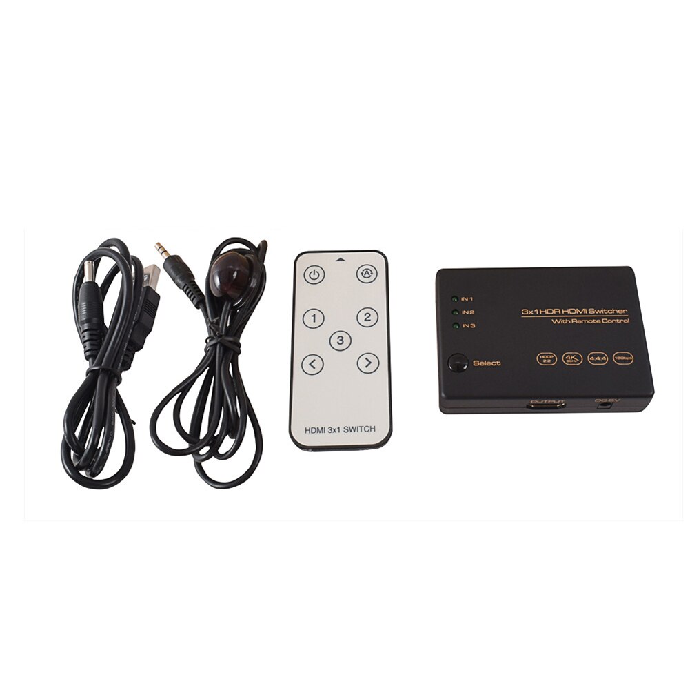 HD Video Signal Switch HDMI 4K Switcher Splitter Hub Box for DVD HDTV Monitor Video Signal Switching