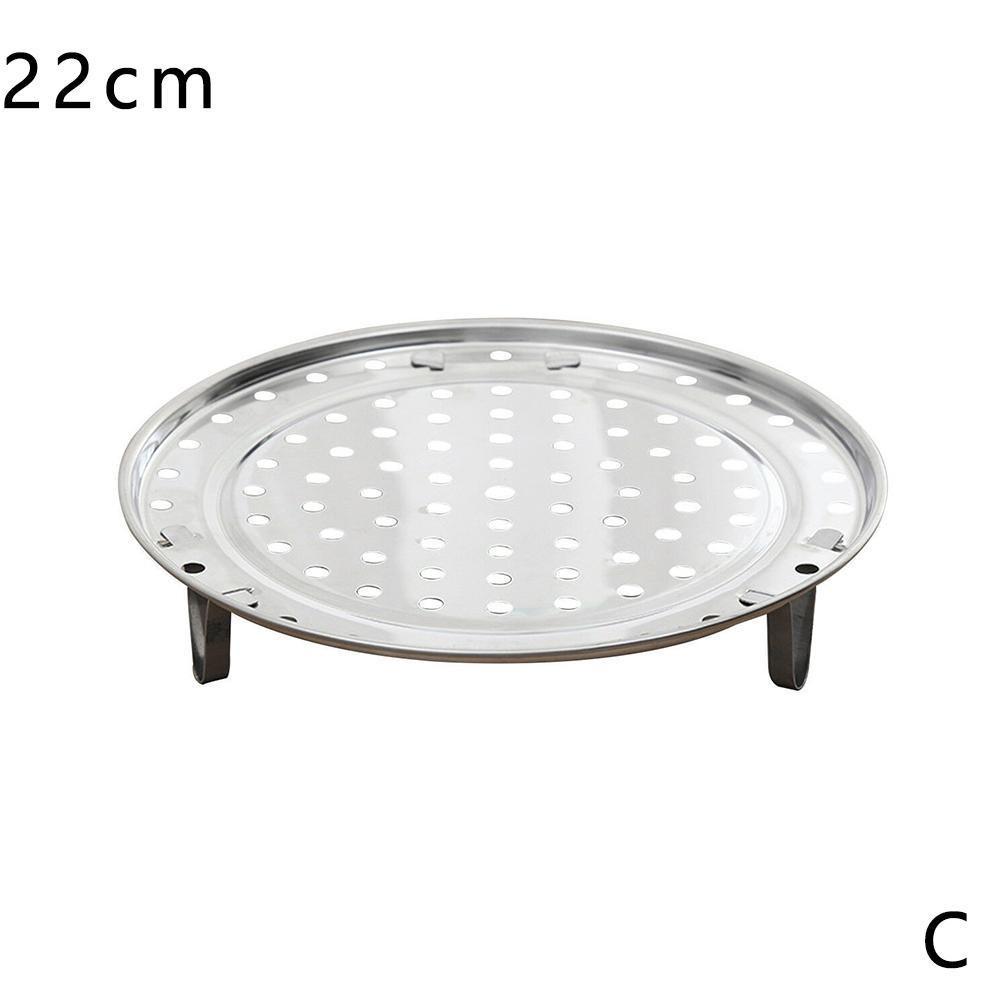 Kjøkken rustfritt stål damperstativ dampet risdumplings dampet brød fortykket spjeld 18-26cm spjeld: 22cm