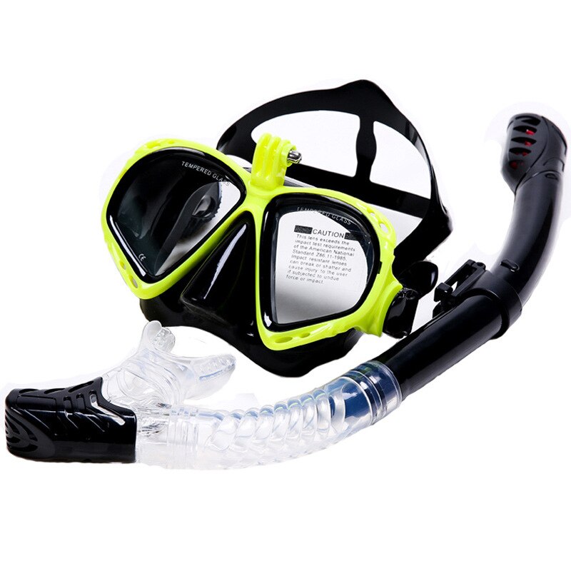 Máscara de esnórquel gafas de buceo completamente seco con soporte tubo de respiración gafas para usar bajo el agua conjunto de gafas de natación para hombres y mujeres