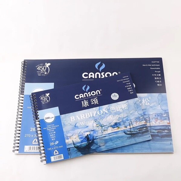 Canson Barbizon Watercolor Paper 200g 20 Sheets France 8K 16K