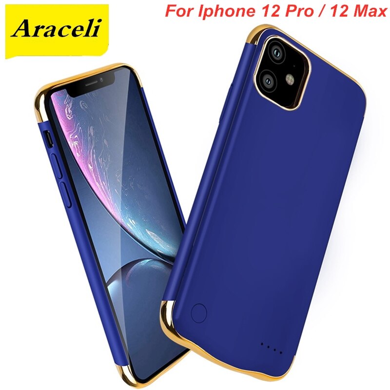 Araceli per iphone 12 12 Pro Power Case per iphone 12 Power Case 6000 Mah 6.1 pollici Ultra sottile caricabatterie Cover Power Bank