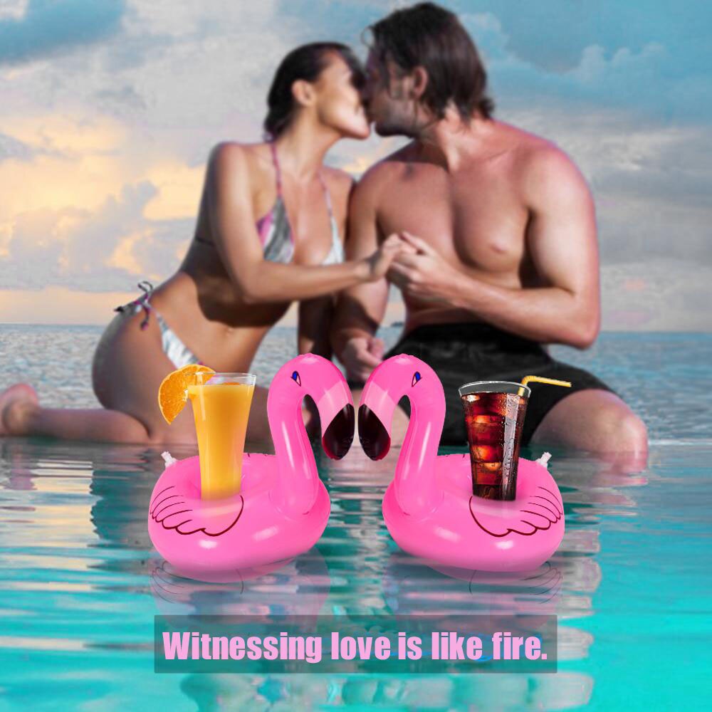 60 Pcs Opblaasbare Drankjes Cup Speelgoed Houder Zwembad Drijft Bar Onderzetters Floatation Apparaten Kinderen Bad Speelgoed