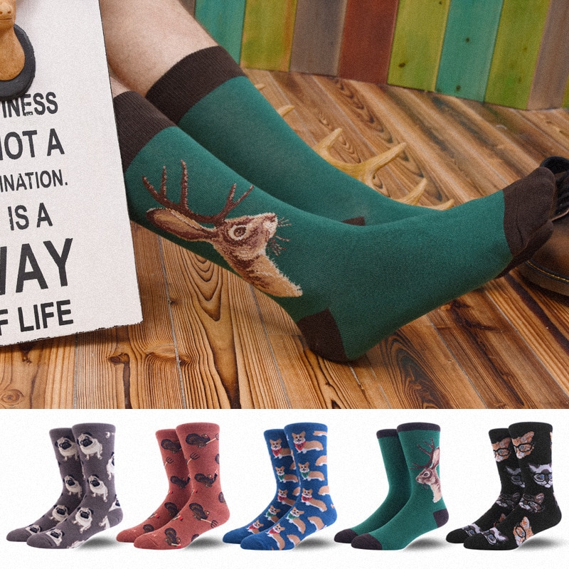 Dress Socks for Men Colorful Funny Crazy Novelty Fun Dress Socks Pack Bonangel Cool Pattern Crew Socks for Men
