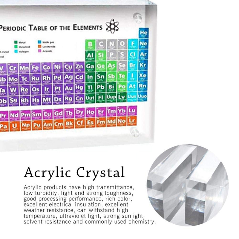 Acryl Periodiek systeem Der Elementen Tafel Display, met Elementen Kids Onderwijs Verjaardag Leraar Dag