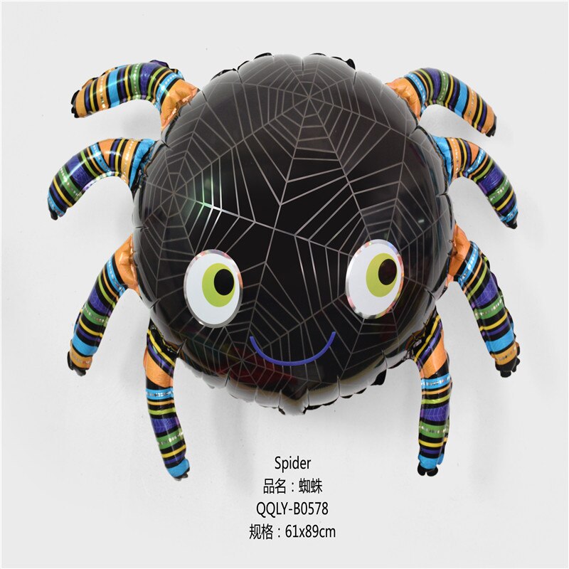 Halloween dekoration oppustelig aluminiumsfilm ballon græskar skelet edderkop spøgelse træ ballon fest tilbehør