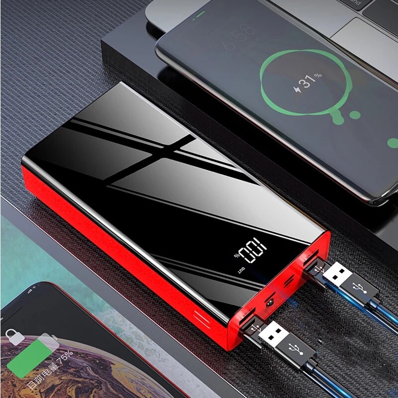 Cargador portátil de 40000 mAh, batería externa, Powerbank de 40000 mAh para iPhone 12 Pro, Huawei, Samsung, Xiaomi