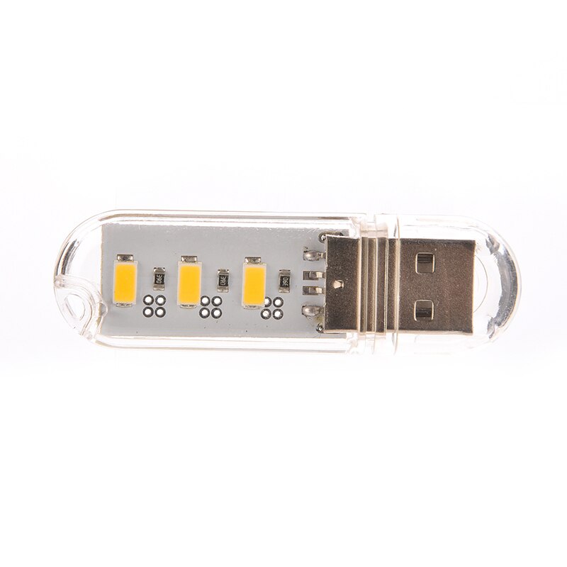 Mini llavero de luz LED de 0,2 W con tarjeta de bolsillo y USB, luz de noche, bombilla LED, para portátil, PC, Powerbank, 1/5 uds.: D 1PC cold white
