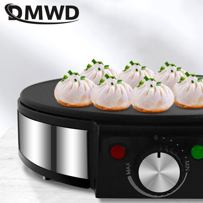 Dmwd 220v 1200w multifunktionel elektrisk gryde 32cm diameter intelligent pandekage muffin pizza maskine grillværktøj til 2-3 personer