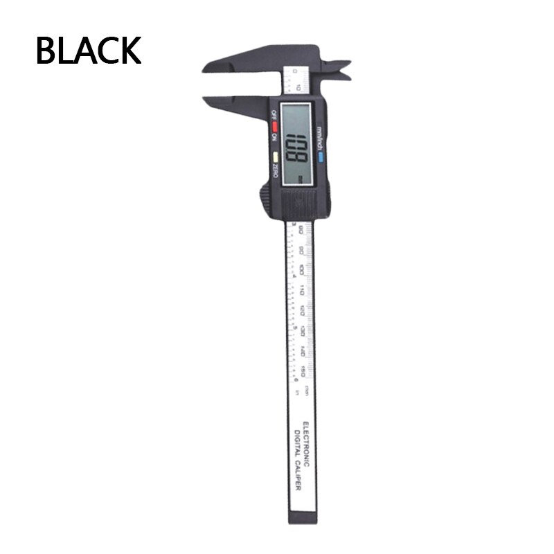 150mm 0-6 Inches Electronic Digital Caliper with Large LCD Screen Micrometer Measuring Tool Inch/Fraction/mm Conversion: Black