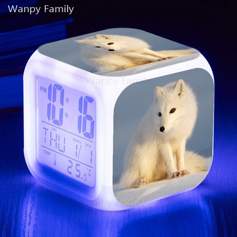 List Fuchs alarm uhr glowing LED farbwechsel digitale wecker kinderzimmer leuchtenden multifunktions elektronische uhr: Licht Gelb