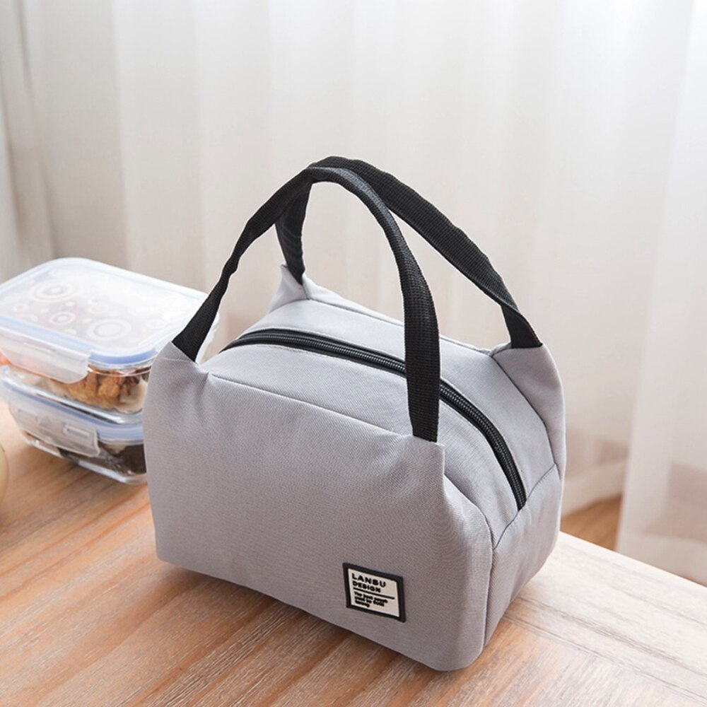 Bolsa de almuerzo reutilizable recipiente aislante para almuerzo bolso de mano para mujeres o trabajo Picnic canotaje playa pesca trabajo