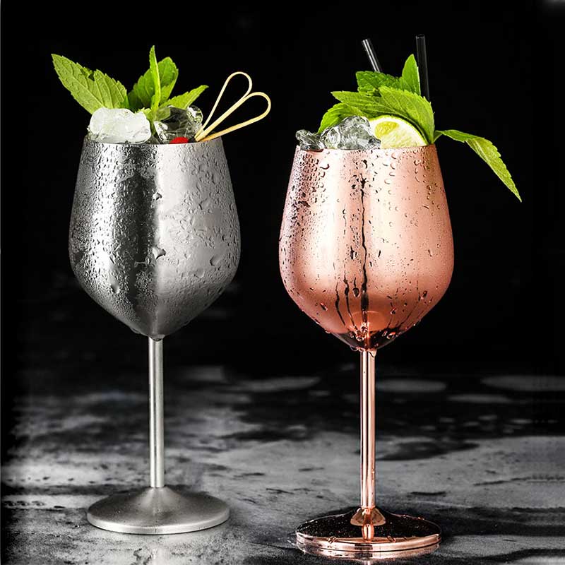 Aço inoxidável copo de cocktail criativo vinho tinto copo de cerveja copos de suco bar clube festa martini margaret uísque copo de metal