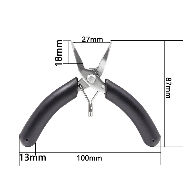 1Pc Sieraden Gereedschap Dikker Handvat Roestvrijstalen Tang Tang Staal Draadsnijder Voor Sieraden Reparatie Draadwikkel Ambachten Maken: Black