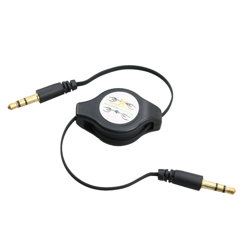 3.5Mm Intrekbare Hulpkabel Snoer Auto Audio Kabel Voor Mobiele Computer Audiokabel Voor Auto Mp3 Laptop Pc
