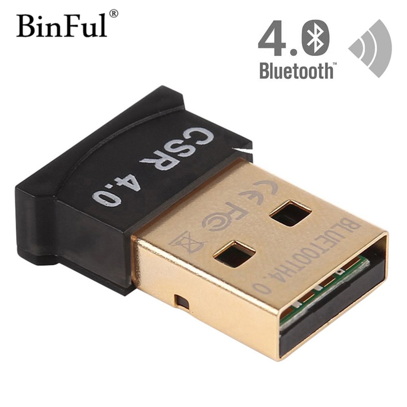 Draadloze USB Bluetooth Adapter MVO 4.0 Dual Mode Mini Bluetooth Dongle Zender voor PC Windows 10 8 Win 7 Vista XP Linux