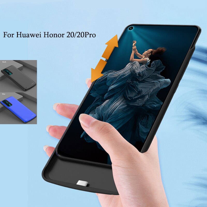 Silikon stoßfest Energie fallen Für Huawei Ehre 20 20S Pack Sicherung Batterie Ladung fallen Für Honor 20 Profi Ladung zurück Abdeckung