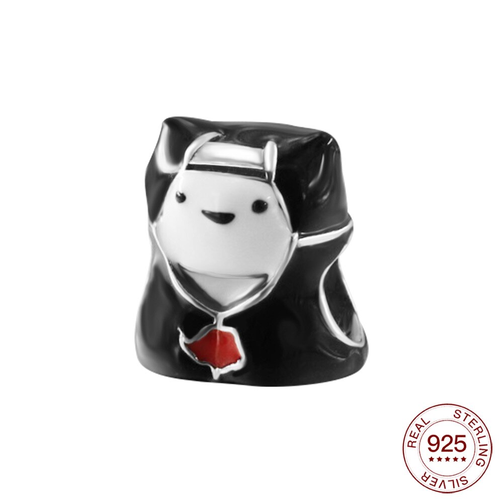 Bague à breloques en argent 925 pour femmes, bijou en forme de cœur, rond, original, bricolage, collier de perles,: PAS465