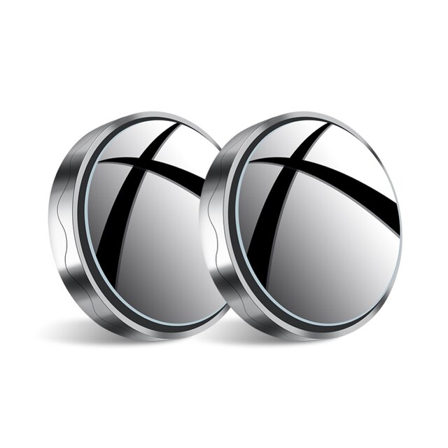 JNNJ 2 stuks echt glas doodhoekspiegel auto, dodehoekspiegel, auto dode hoek zijspiegel, zijspiegel, 360° groothoek, instelbaar, HD-glazen achteruitkijkspiegel voor iedereen