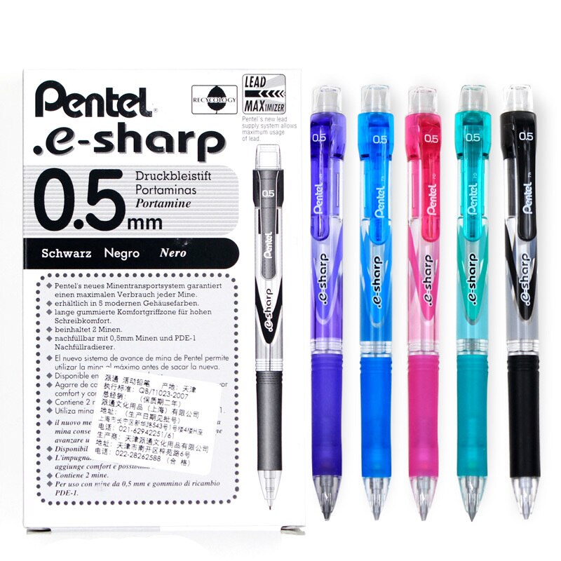 Pentel 0.5mm e-sharp Mechanical Pencil automatic pencil Japan AZ125R 1 Piece