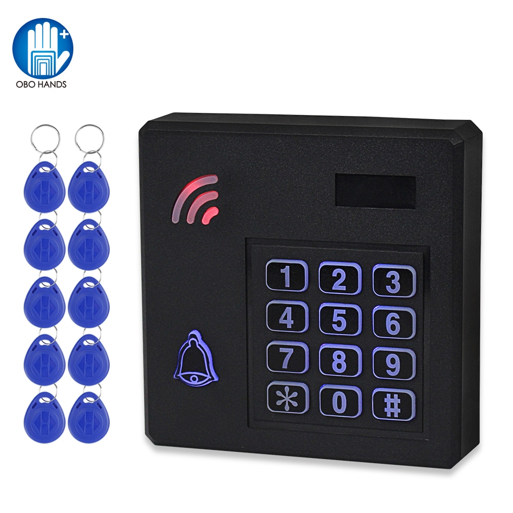 IP68 Waterproof Access Control System Outdoor RFID Keypad WG26 Access Controller Keyboard Rainproof 10 EM4100 Keyfobs for Home