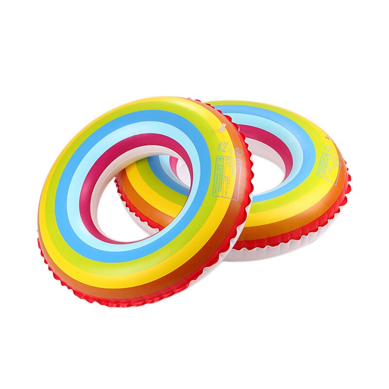 Brand Children Swim Ring Outdoor Adult Thickening Inflatable Rainbow Swimming Ring Swimming Protection Ring !