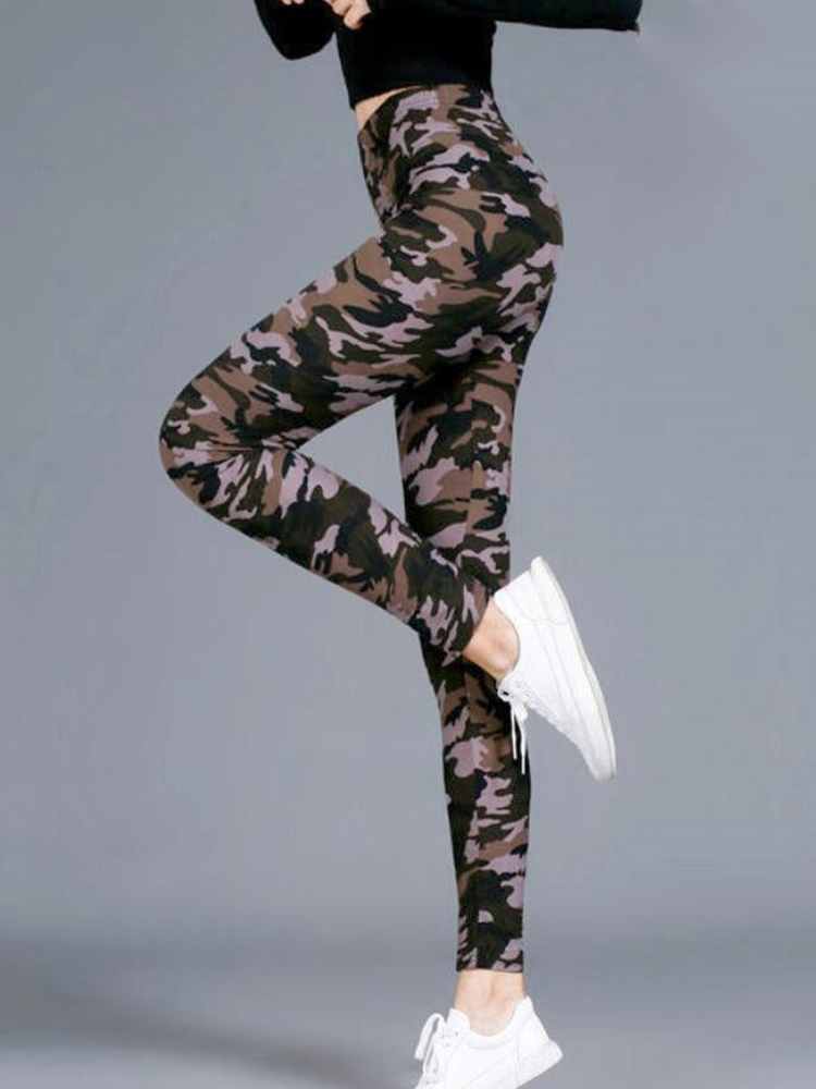 Leggings de camuflaje a la para mujer, pantalones de realce con estampado Sexy para mujer, mallas deportivas informales de talla grande